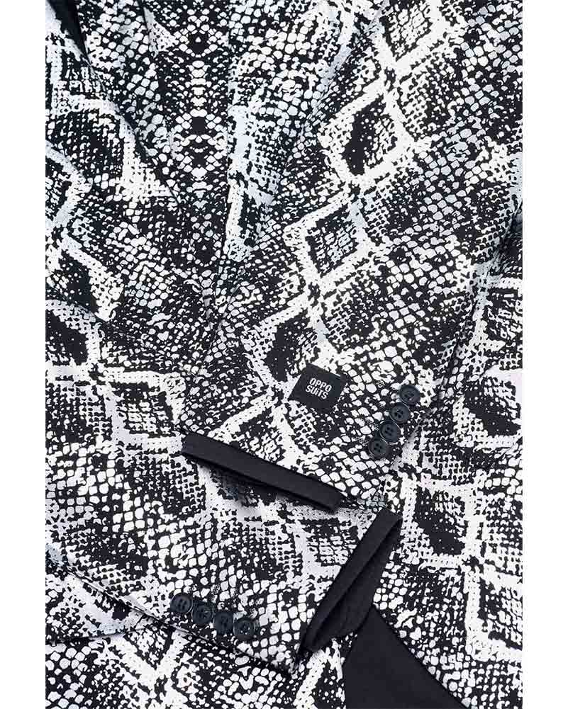 Opposuit Shiny Silver Snake Premium Mens Suit