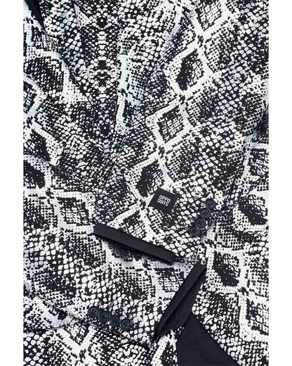 Opposuit Shiny Silver Snake Premium Mens Suit