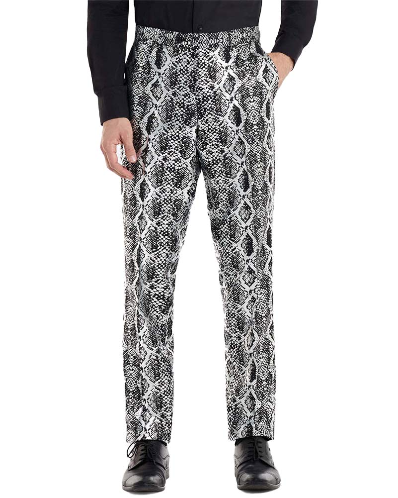 Opposuit Shiny Silver Snake Premium Mens Suit