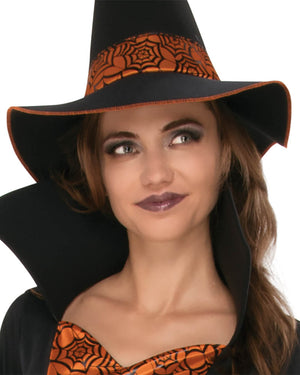 Orange and Black Witch Womens Costume