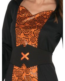 Orange and Black Witch Womens Halloween Costume