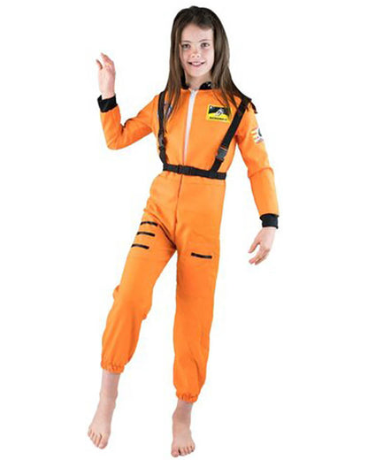Orange Astronaut Kids Costume