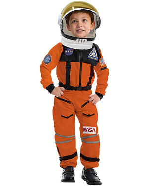 Orange Astronaut Kids Costume with Helmet