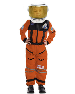 Orange Astronaut Kids Costume with Helmet