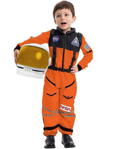Orange Astronaut Kids Costume with Helmet