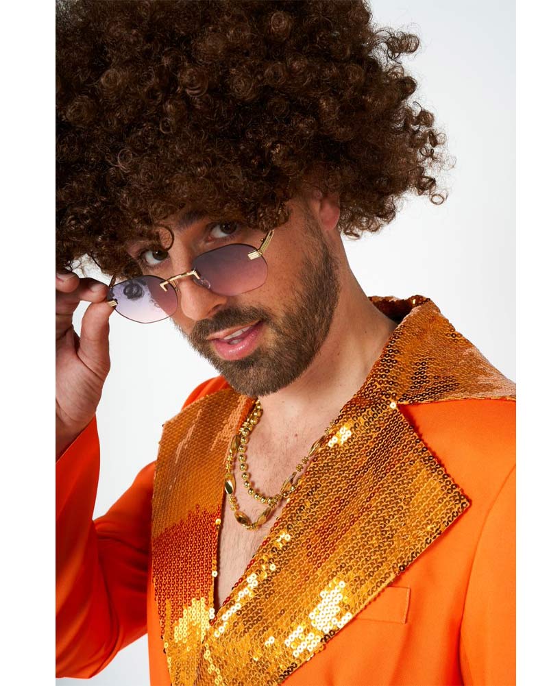 70s Orange Disco Mens Suitmeister