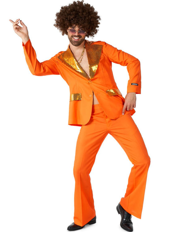 70s Orange Disco Mens Suitmeister