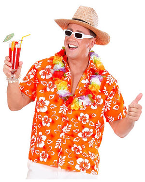Orange Hawaiian Mens Shirt