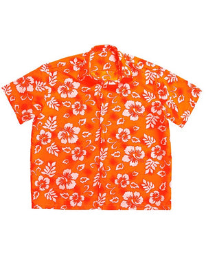 Orange Hawaiian Mens Shirt