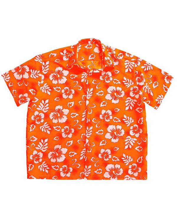 Orange Hawaiian Mens Shirt