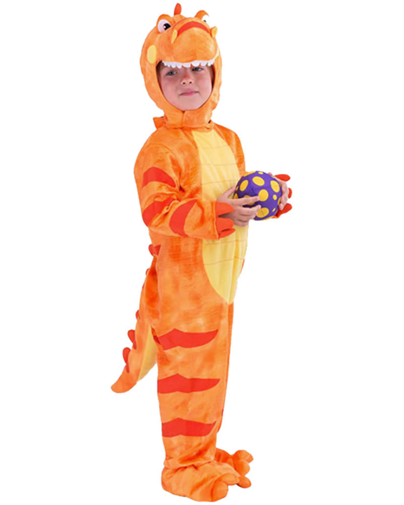 Orange T Rex Kids Costume