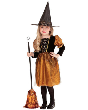 Orange Witch Toddler Girls Costume