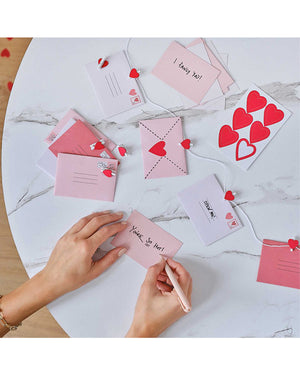 Parisian Love Valentines Day Love Note Peg Banner 1.5m