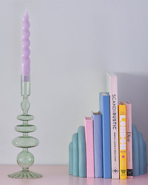 Pastel Wave Green Candle Holder