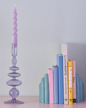 Pastel Wave Lilac Candle Holder