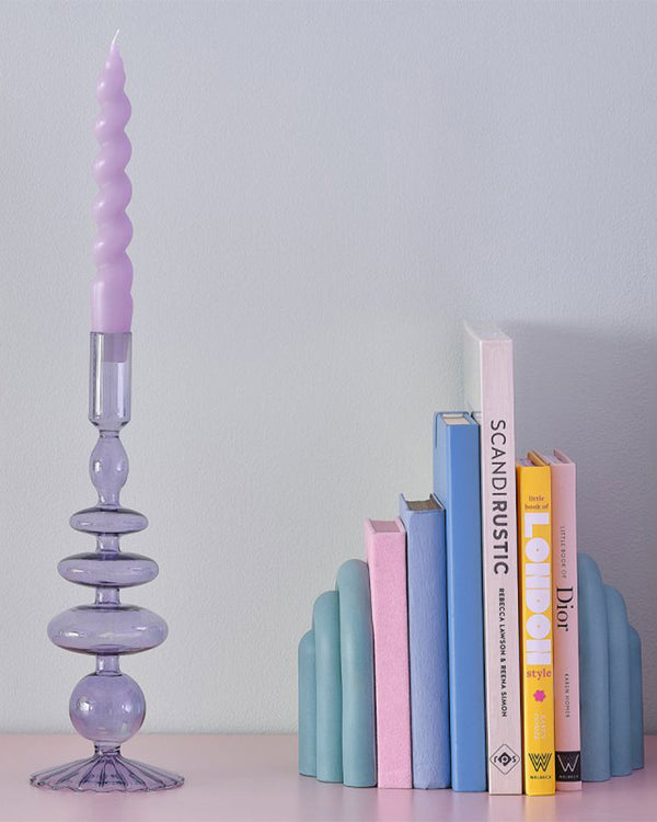 Pastel Wave Lilac Candle Holder