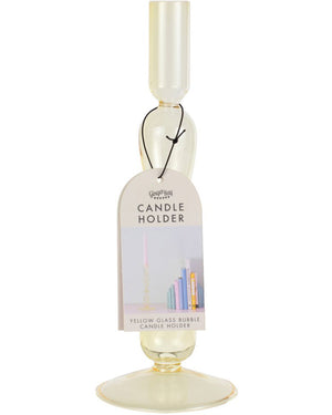 Pastel Wave Yellow Candle Holder