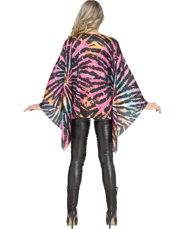 60s Peace and Love Poncho Womens Costume