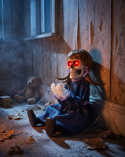 Peek A Boo Polly Animatronic Halloween Prop 49cm