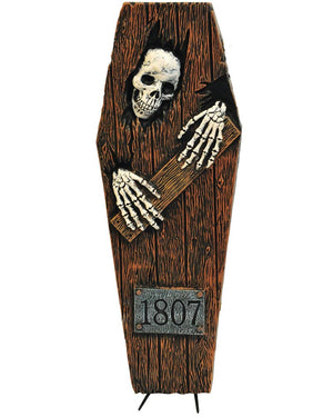 Peeping Skeleton Coffin Decoration 69cm