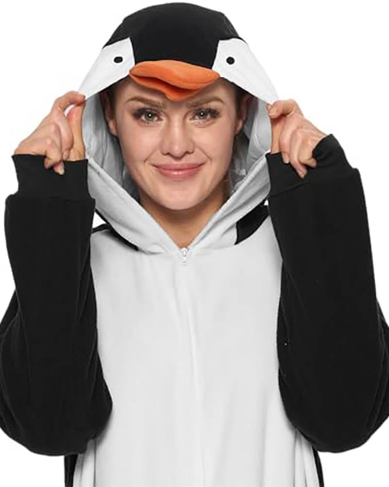 Penguin Hooded Adult Jumpsuit