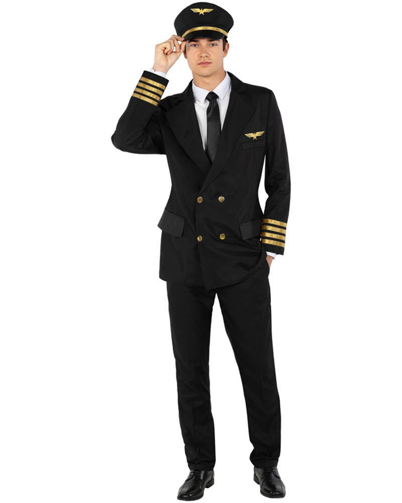 Pilot Captain Mens Costume