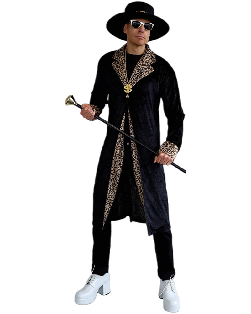 Pimp Coat and Hat Mens Plus Size Costume