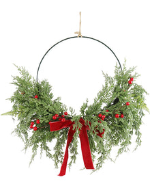 Pine Berry Wire Wreath 50cm