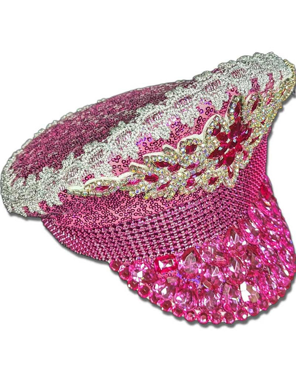 Pink Jeweled Festival Hat