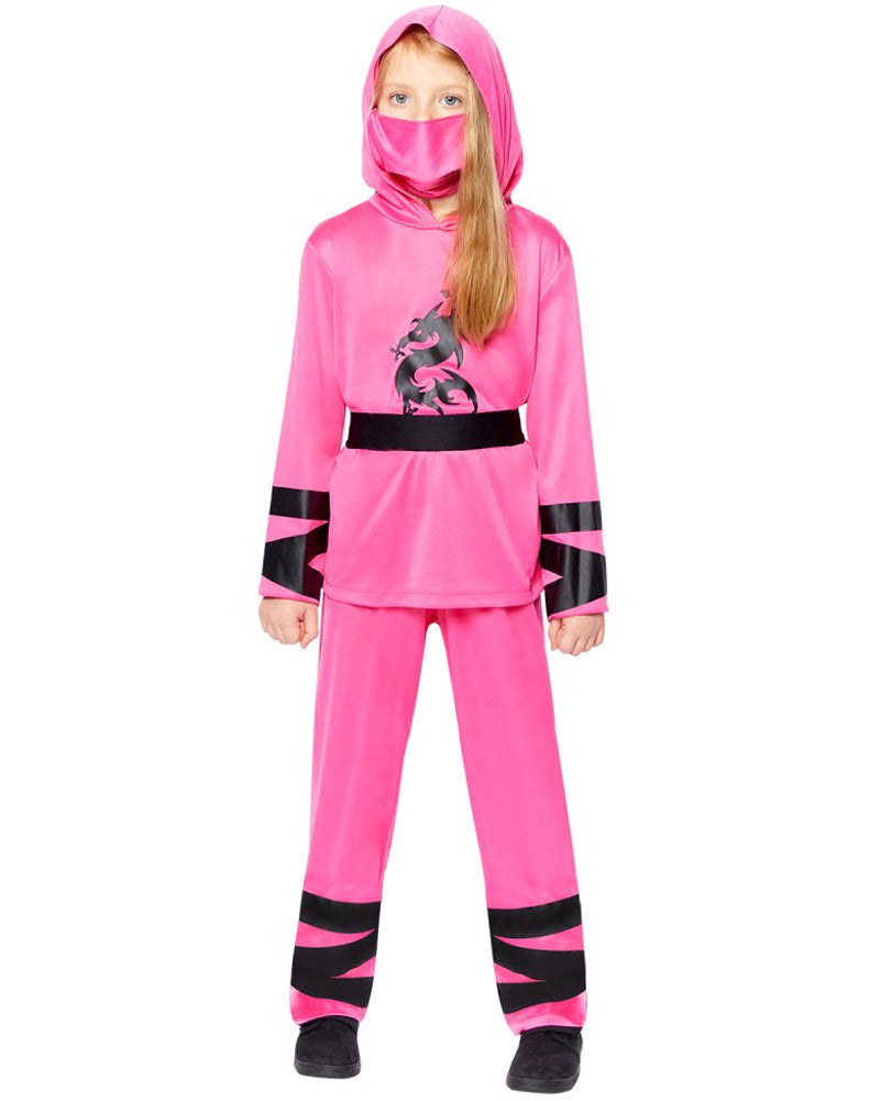 Pink Ninja Girls Costume 4-6 Years