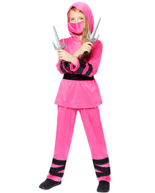 Pink Ninja Girls Costume 6-8 Years