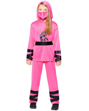 Pink Ninja Girls Costume 8-10 Years
