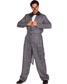 Pinstriped Nightmare Skeleton Mens Halloween Costume