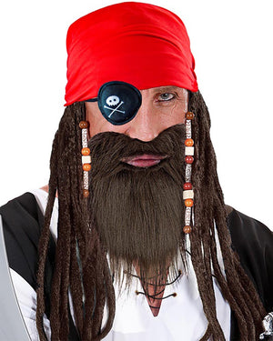 Pirate Bandana Eyepatch and Beard Set