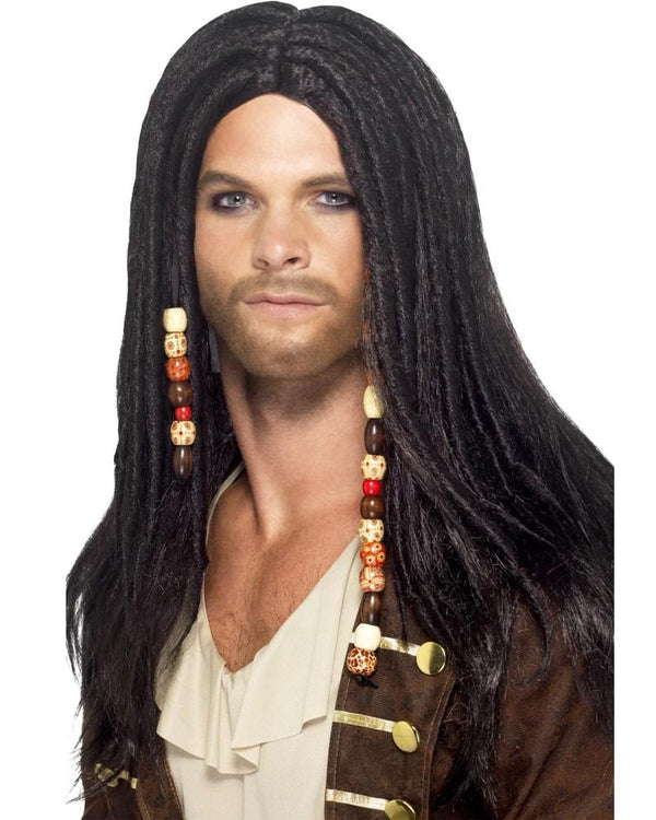 Pirate Dreadlocks Long Black Wig
