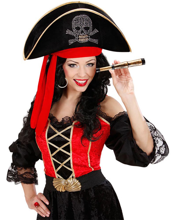 Pirate Hook Compass Spyglass Eyepatch and Necklace Set