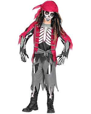 Pirate Skeleton Boys Costume