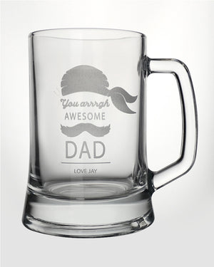 Pirate You Arrgh Awesome Personalised Engraved 500ml Beer Mug