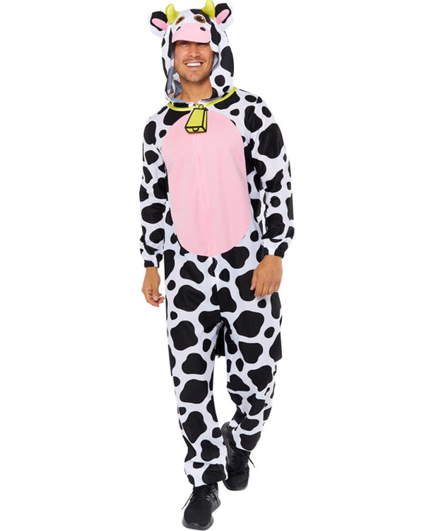 Plush Cow Jumpsuit Adult Costume