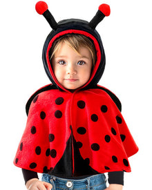 Plush Ladybug Hooded Poncho