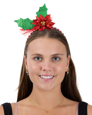 Christmas Poinsettia Holly Headband