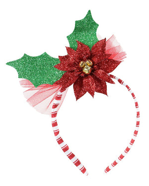 Christmas Poinsettia Holly Headband