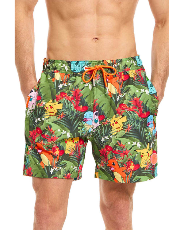 Pokemon Tropical Forest Opposuit Mens Swim Shorts