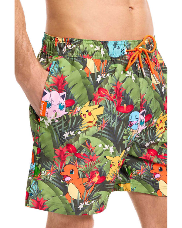 Pokemon Tropical Forest Opposuit Mens Swim Shorts