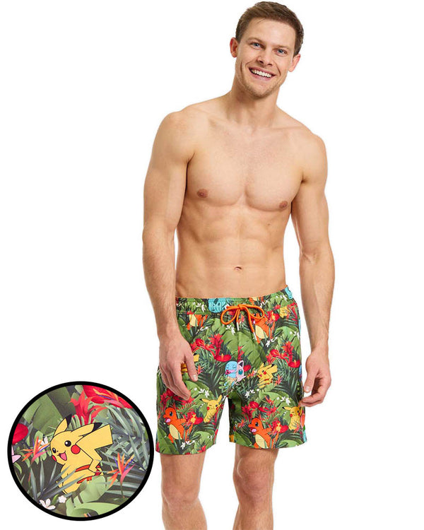 Pokemon Tropical Forest Opposuit Mens Swim Shorts