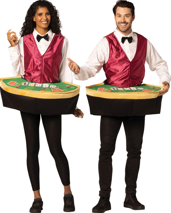 Poker Dealer with Table Adult Costume
