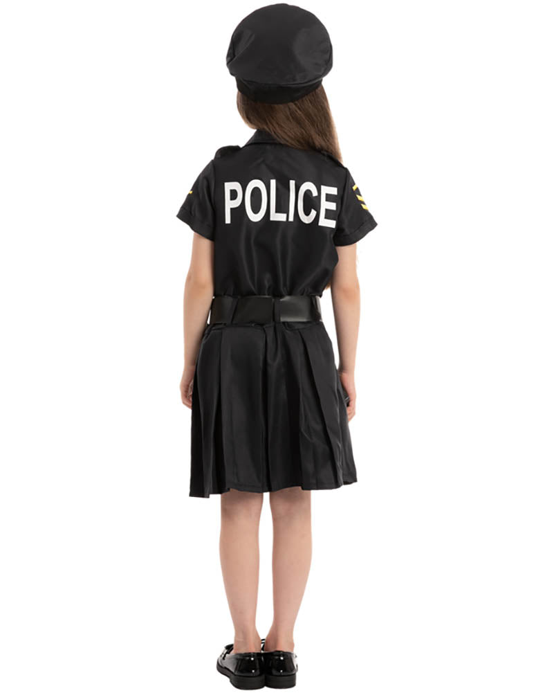 Police Officer Complete Gold Girls Costume