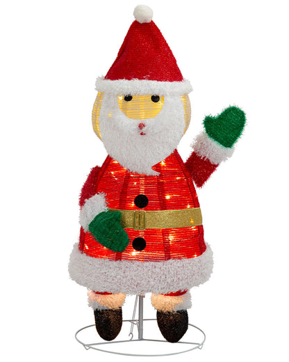 Pop Up Mesh Tinsel Christmas LED Santa 1m