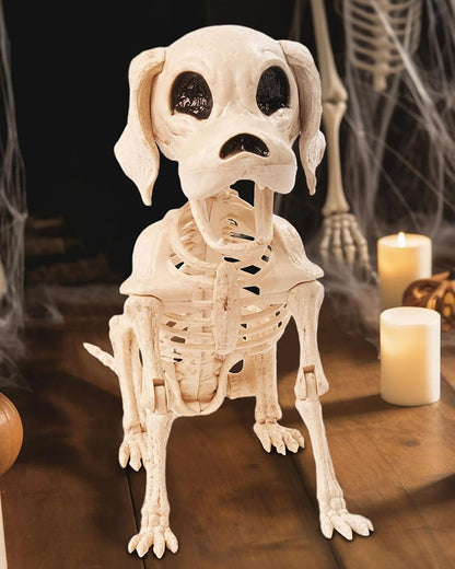 Posable Skeleton Puppy Decoration 25cm