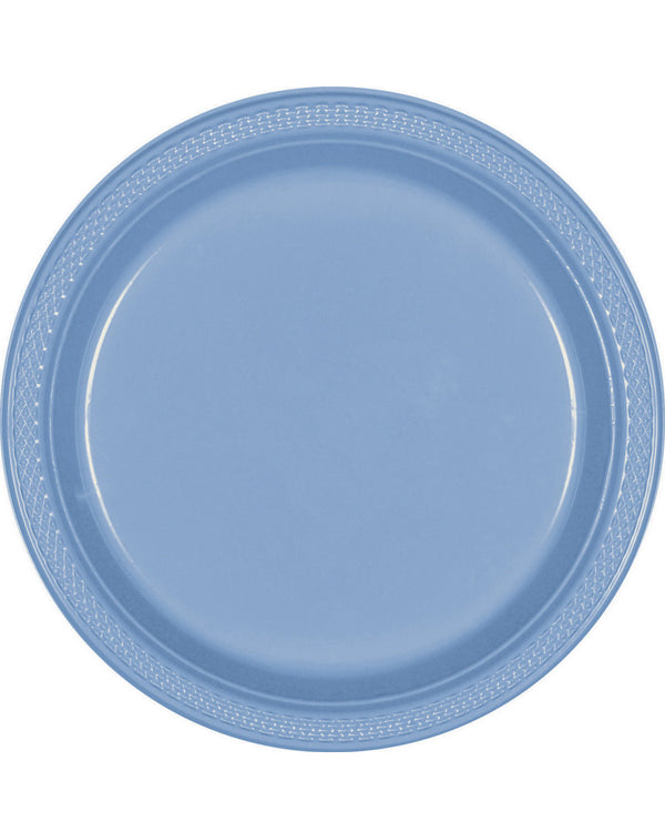 Premium Plastic Plates 26cm 20 Pack - Pastel Blue Pack of 20